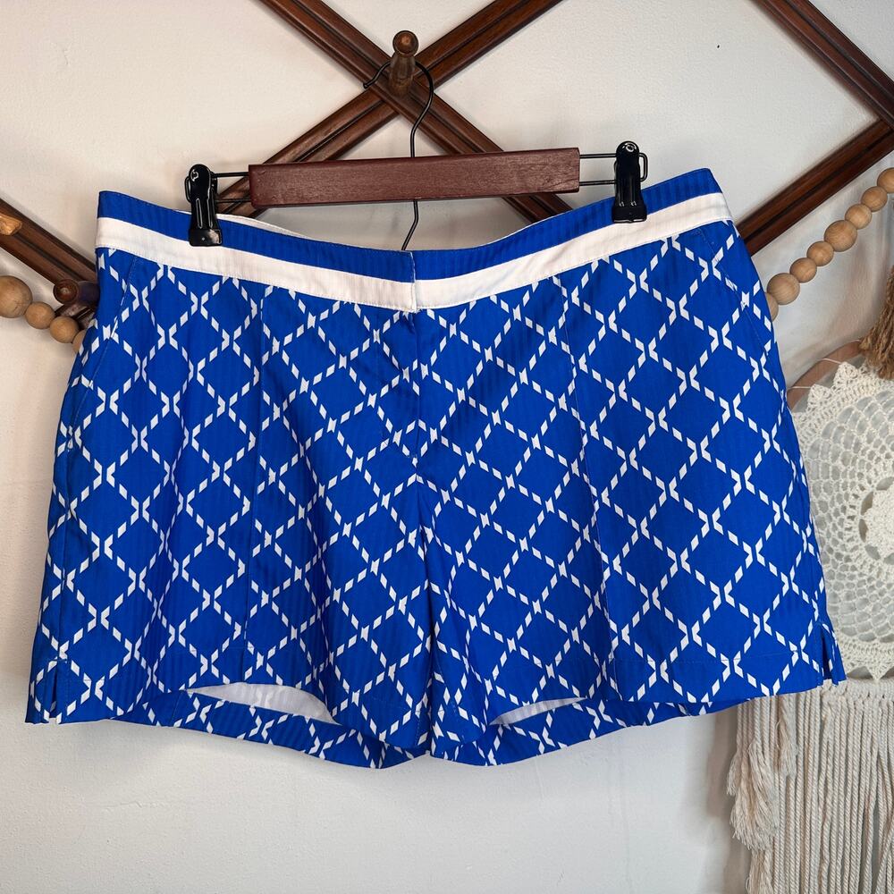 Slazenger Hydro-Dri Blue White Geometic Print Golf Shorts